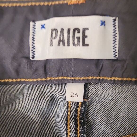 Paige Denim "Hidden Hills" Distressed Bootcut Jeans Size 26 US 2 - Picture 6 of 11